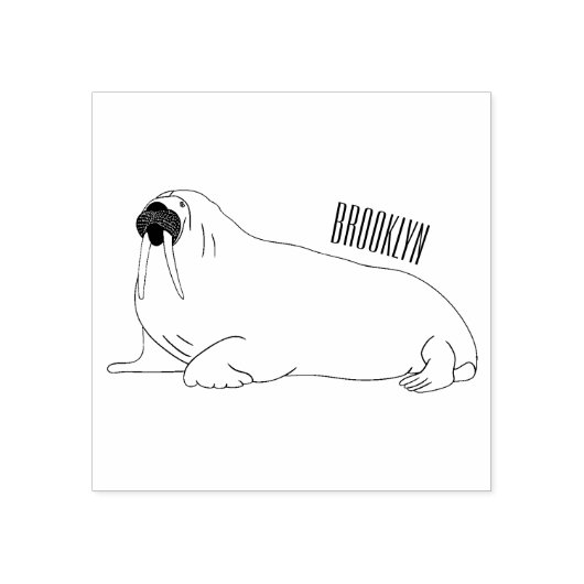 Analyse Walrus cartoon Rubberstempel (Afrduk)