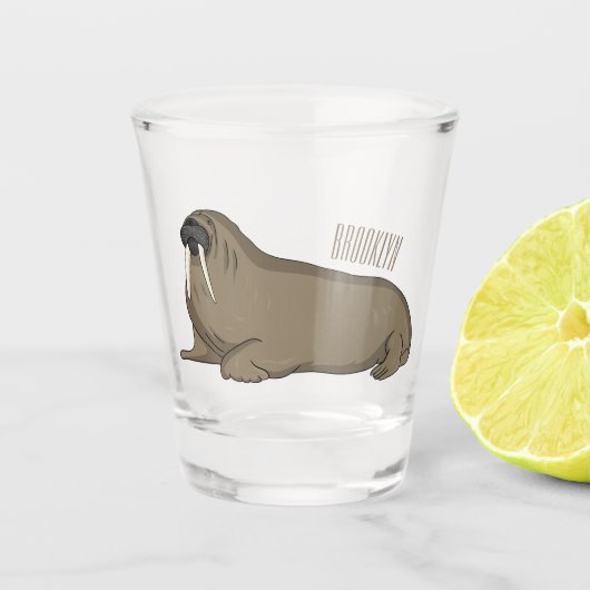 Analyse Walrus cartoon Shot Glas (Voorkant)