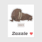 Analyse Walrus cartoon Sticker (Vel)