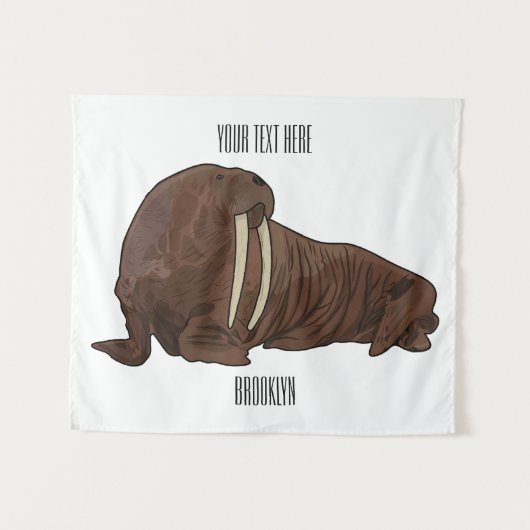 Analyse Walrus cartoon Wandkleed (Voorkant (horizontaal))