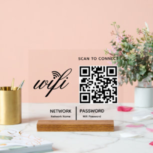 Analyse Wi-Fi de code QR pour connecter le blanc p