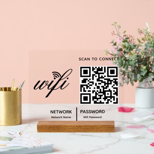 Analyse Wi-Fi de code QR pour connecter le blanc p (Mariage)