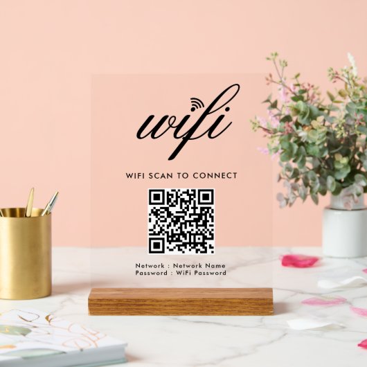 Analyse Wi-Fi de code QR pour connecter le blanc p (Mariage)