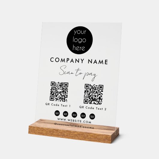 Analyser le logo de l'entreprise pour payer 2 QR C (Angle)