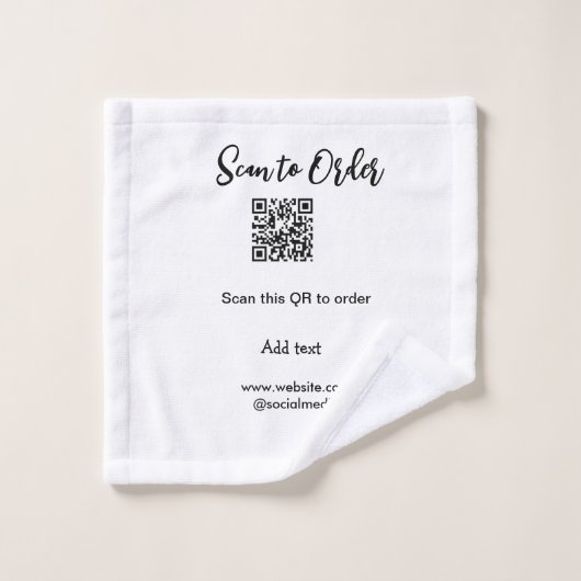 Analyser pour commander analyser le code QR ajoute (Gant de toilette)