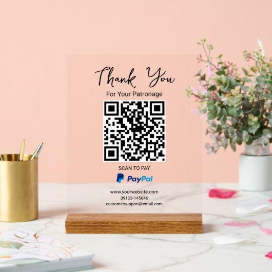 Analyser pour payer le code QR | Paiement Paypal (Mariage)