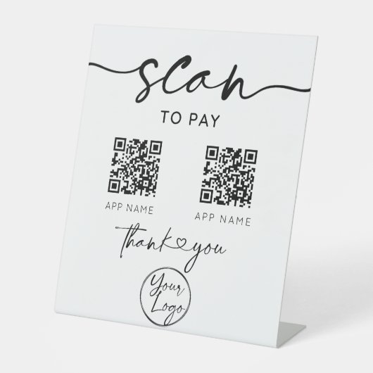 Analyser pour payer le code QR Panneau Pedestal bl (Recto)