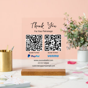 Analyser pour payer le code QR Venmo Paypal Paie