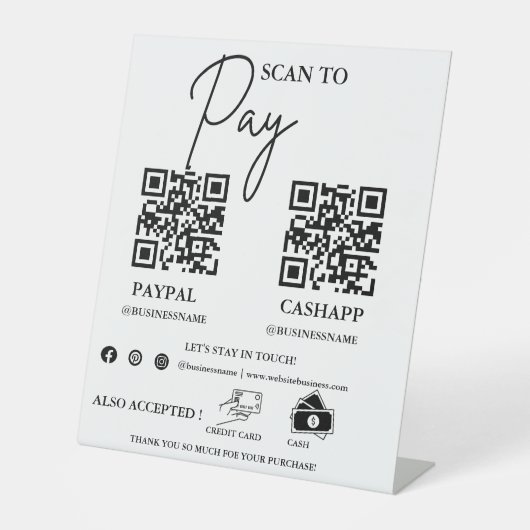 Analyser pour payer le panneau de paiement du code (Recto)