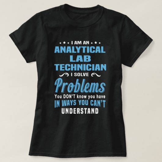Analytische laboratoriumtechnicus t-shirt (Design voorkant)