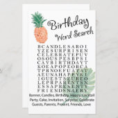 anananas Birthday word search game (Voorkant / Achterkant)