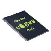 anananas houdt alleen van positieve vibes notitieboek (Rechterzijde)