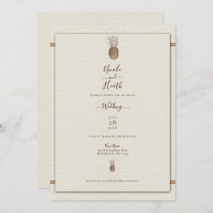  anananas Minimale elastische bruinbruidjes Kaart