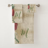  anananas tropisch elegant monogram bad handdoek (Insitu)