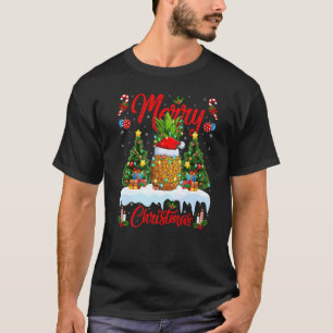 anananasappellampjes met kerstboom, Santa ananas C T-shirt