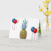 anananasappelmoerdessert kleurrijk tropisch kaart (Gele Bloem)