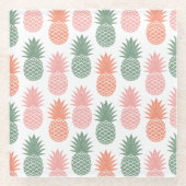 anananaseppatroon 2 glazen onderzetter (Voorkant)