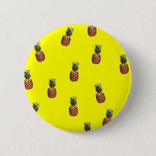 anananassepatroon ronde button 5,7 cm