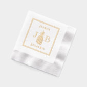 Ananas #11 Couple 2 Monogramme Initiales Noms FrCA (Gauche)