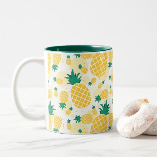 Ananas 11 oz Mok met twee tonen (Met donut)
