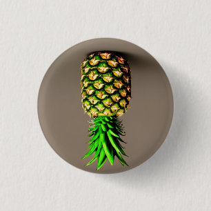 ananas 3 cm rondebadge ronde button 3,2 cm