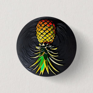 ananas 3 cm rondebadge ronde button 3,2 cm
