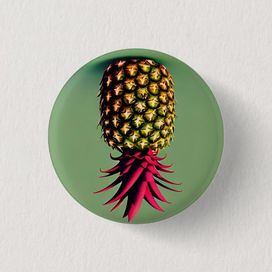 ananas 3 cm rondebadge ronde button 3,2 cm (Voorkant)