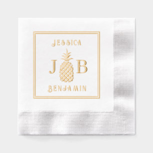 Ananas #87 Couple 2 Monogramme Initiales Noms FrCA