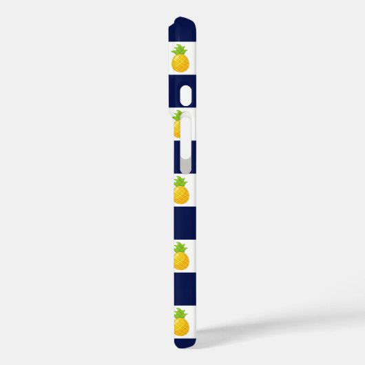 Ananas À damiers iPhone 16 coque (Verso / Gauche)