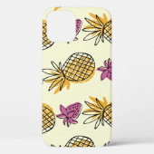 Ananas, aardbei textielontwerp. Case-Mate iPhone case (Achterkant)