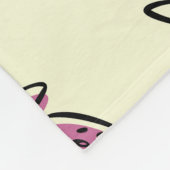 Ananas, aardbei  textielontwerp. fleece deken (Hoek)