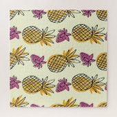 Ananas, aardbei  textielontwerp. legpuzzel (Horizontaal)