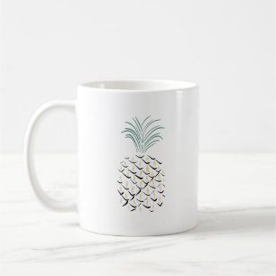 Ananas Abstracte kunst Koffiemok