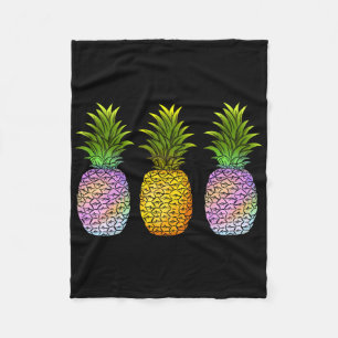 Ananas Aloha Hawaï Hawaiaanse Vrucht Zomer Vakanti Fleece Deken