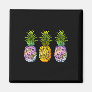 Ananas Aloha Hawaï Hawaiaanse Vrucht Zomer Vakanti Magneet