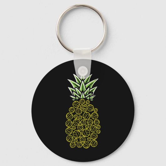 Ananas Aloha Stranden Hawaii Beachvolleybal - Sleutelhanger (Voorkant)