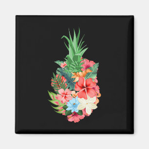Ananas Aloha Stranden Zomer - Bloemen Tropisch Magneet