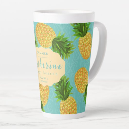 Ananas Aqua Latte Mok (Rechterhoek)