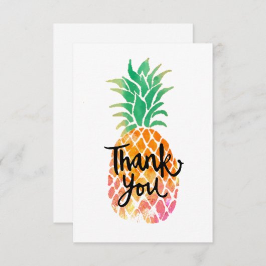 ananas aquarelle merci script (Devant / Derrière)