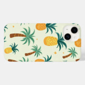 ananas & arbre motif design iphone14 coques (Verso (horizontal))