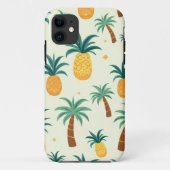 Ananas & arbre motif design iphone 11 coques (Dos)