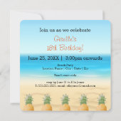 ananas Beach | partijuitnodiging Kaart (Achterkant)