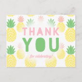 Ananas Bedankt Briefkaart (Voorkant)