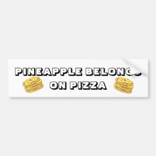 Ananas behoort tot de Pizza Bumpersticker