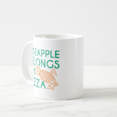 ananas behoort tot de pizza koffiemok (Voorkant links)