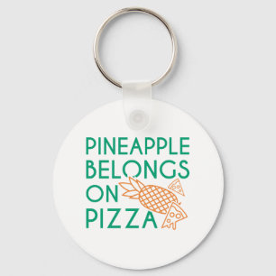 ananas behoort tot de pizza sleutelhanger