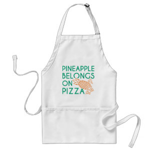 ananas behoort tot de pizza standaard schort