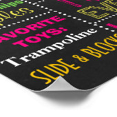 Ananas Birthday-bordbord poster (Hoek)