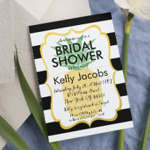Ananas Black en White Baby shower Invitation