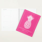 Ananas blanc chic sur fond rose (Devant avec enveloppe)